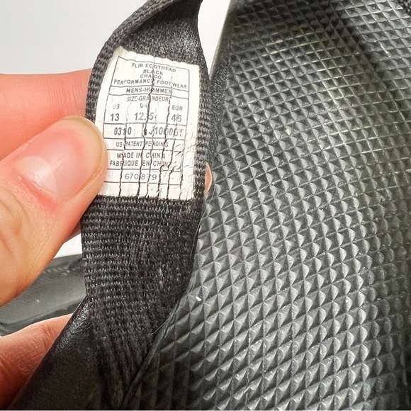 Chaco Classic Black Flip Flops Thong Sandal Size 13 Men’s - Picture 5 of 5